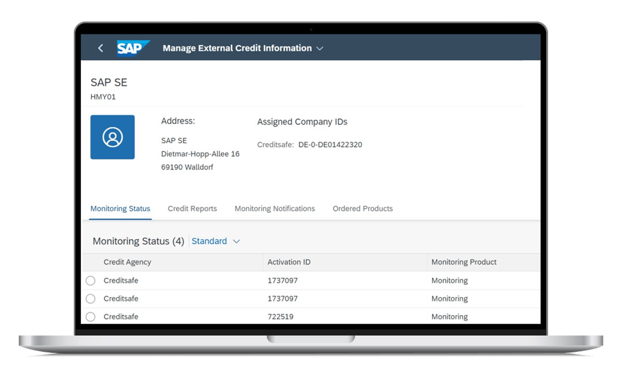 SAP S/4HANA manage external information