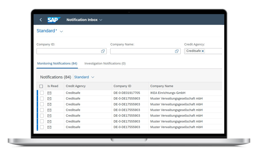 SAP S/4HANA notification inbox