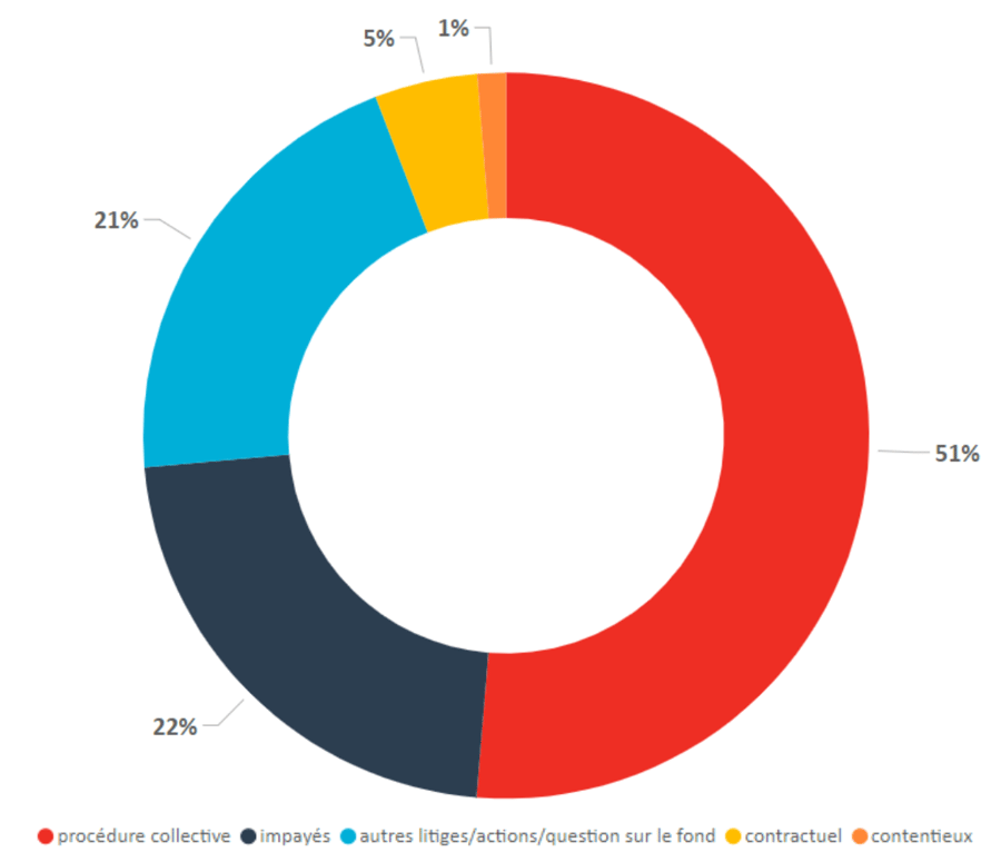 Nombre de litiges par type (2023)