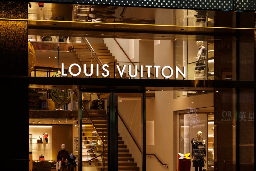 A Louis Vuitton boutique